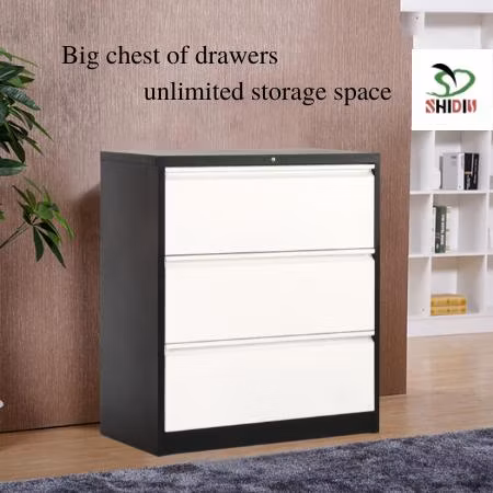 Metal 3 Drawer Lateral File Cabinet Storage Unit