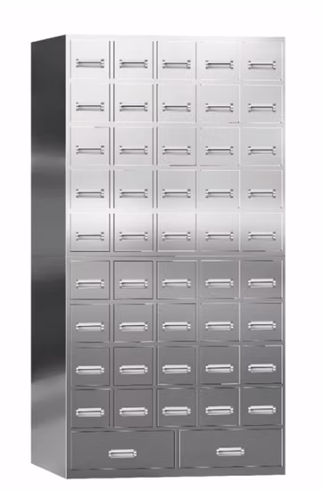 304 Stainless Steel Cabinets Medicine Storage Locker with Multiple Drawers