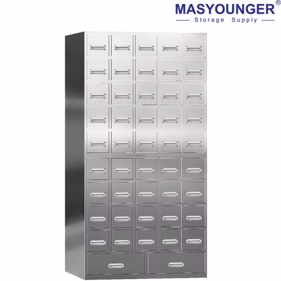 304 Stainless Steel Cabinets Medicine Storage Locker with Multiple Drawers