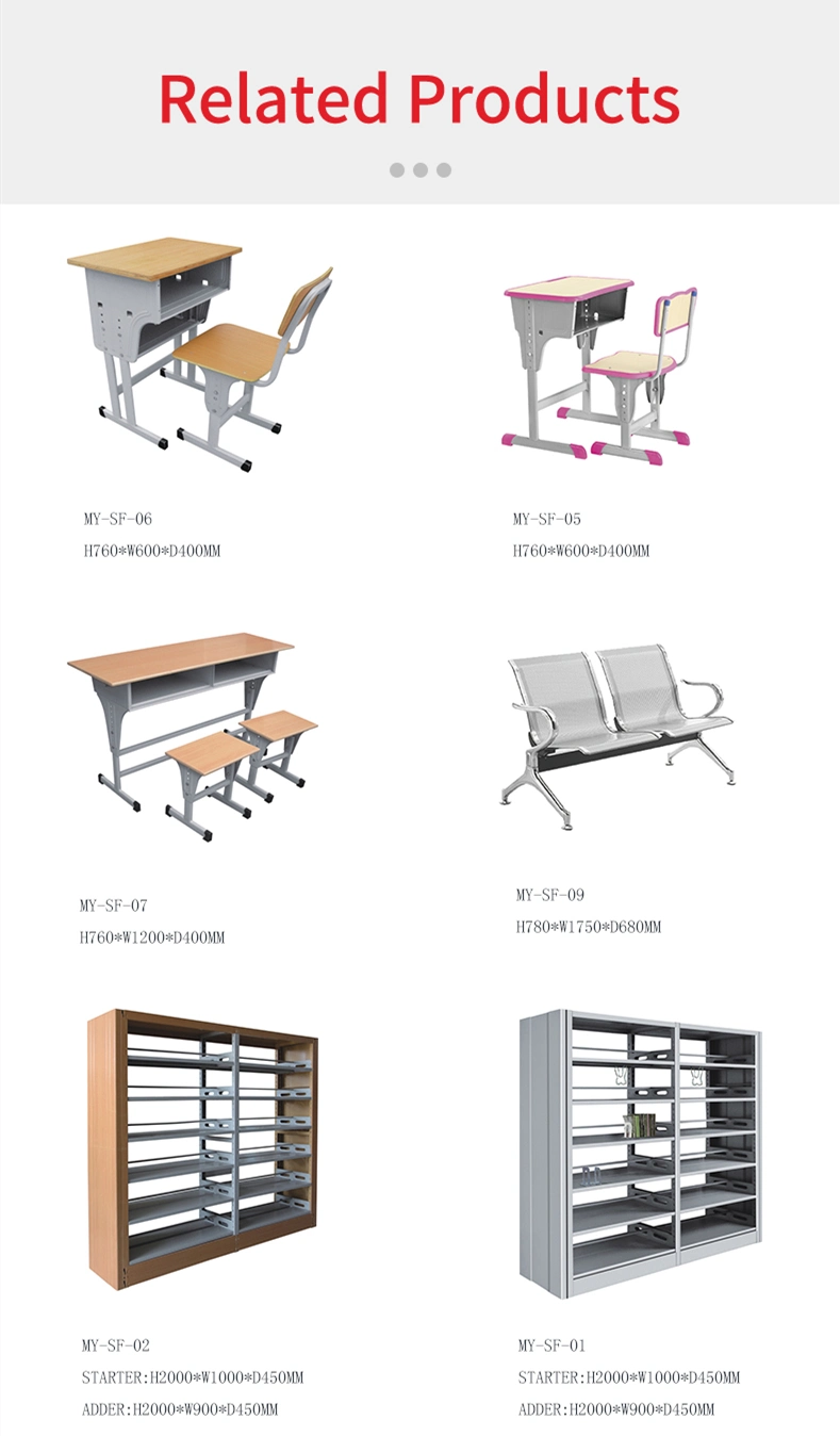 Single Metal Primary School Wood Desk and Chair