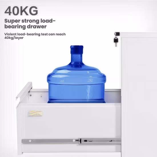 Armazenamento de arquivos em tamanho legal e carta 3 gavetas Armário de arquivo de madeira lateral