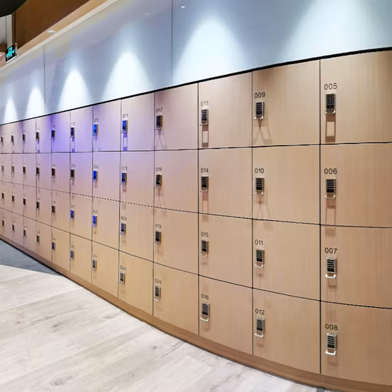 Armário de porta única de design moderno com fechadura