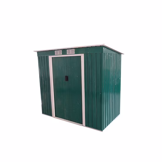 4 pés x 8 pés teto plano ao ar livre tubo quadrado armazenamento metal jardim jardim barracão de ferramentas