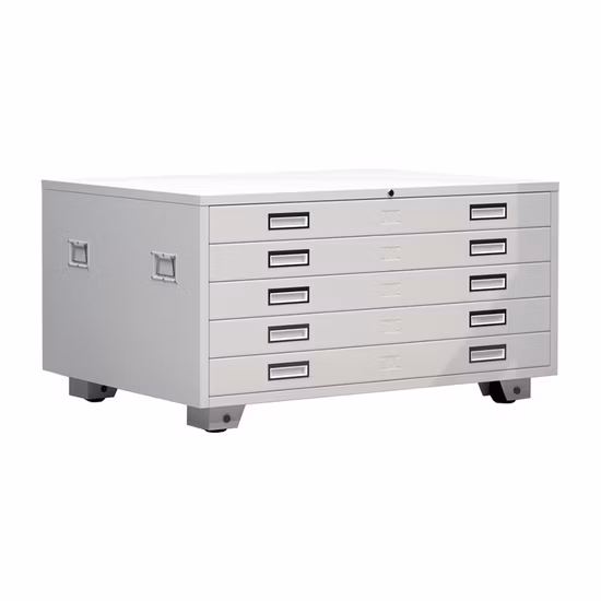 Multigavetas de metal Metal ajustável A0 e A1 Desenho de mapa Armazenamento de arquivo Armário de jornal