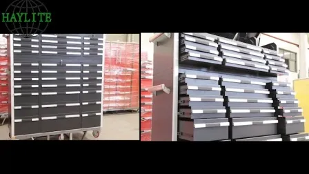 Caixa de ferramentas de aço móvel de 32 gavetas OEM para uso em garagem