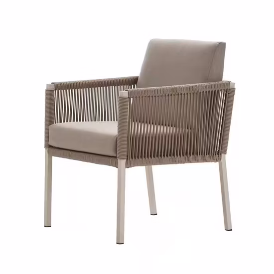 Cadeira de pátio de alumínio popular para mobiliário de exterior conjunto de mesa e jardim