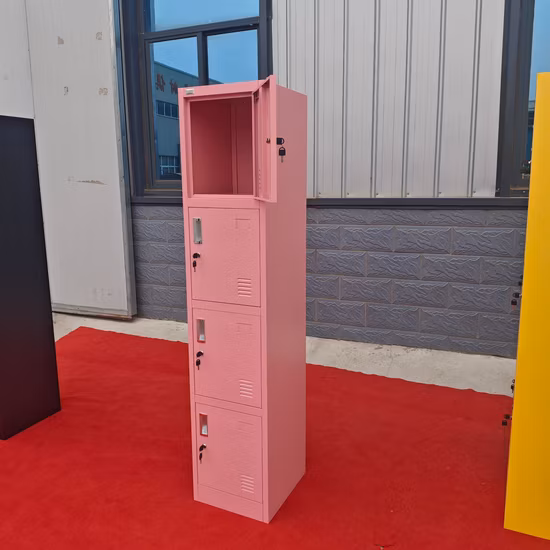 Armário de armazenamento de metal de várias camadas de porta única chinesa para academia