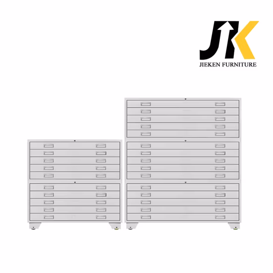 Armário de arquivo plano de gaveta de armazenamento de desenho